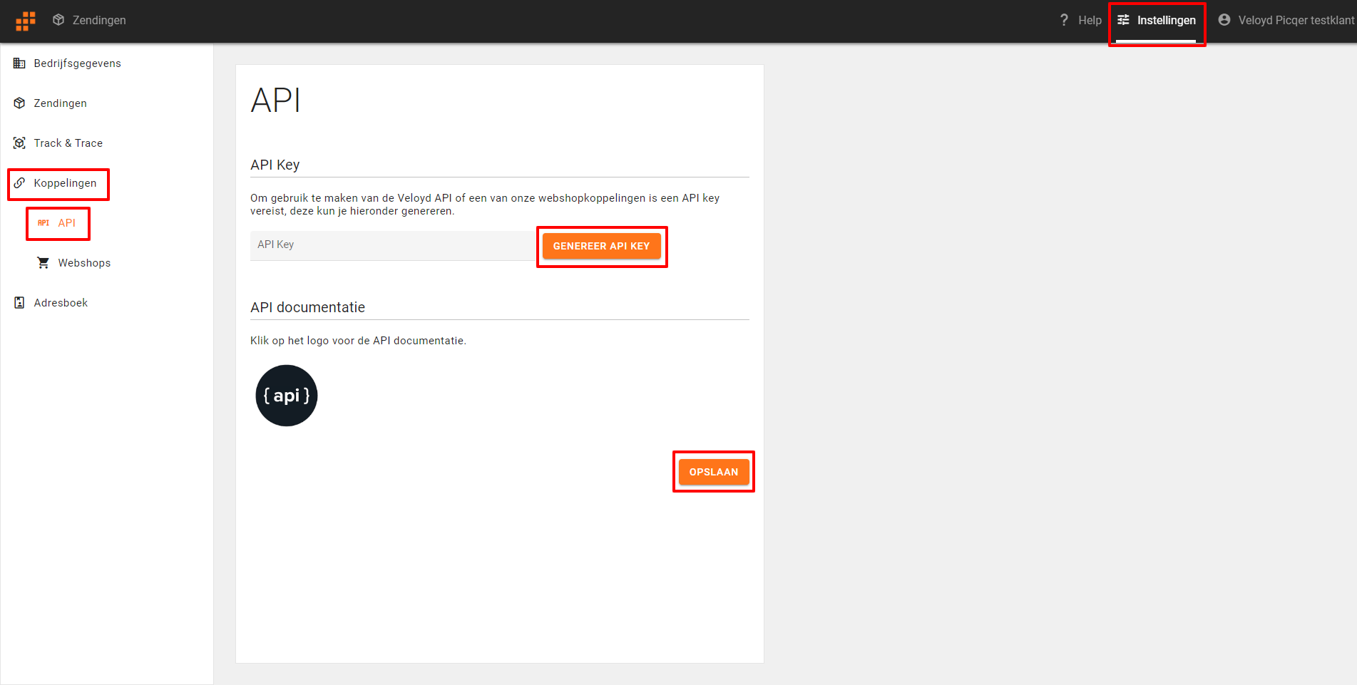 Picqer – API key in Veloyd genereren Picqer - API key in Veloyd genereren