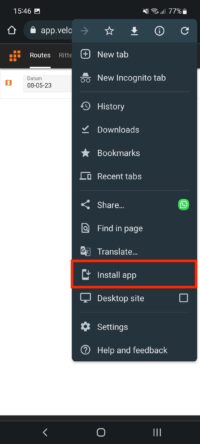 Koerier app 02 Android installeren