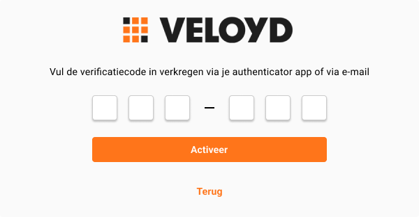 2FA activeren 2FA activeren via een verificatie code