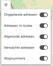 Kaart-oogje menu