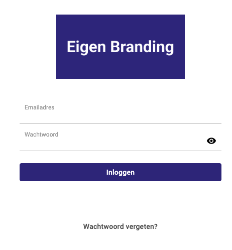 Inlogpagina Eigen branding inlogpagina