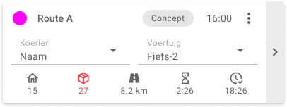 Route te zwaar beladen Route tegel wanneer te zwaar beladen