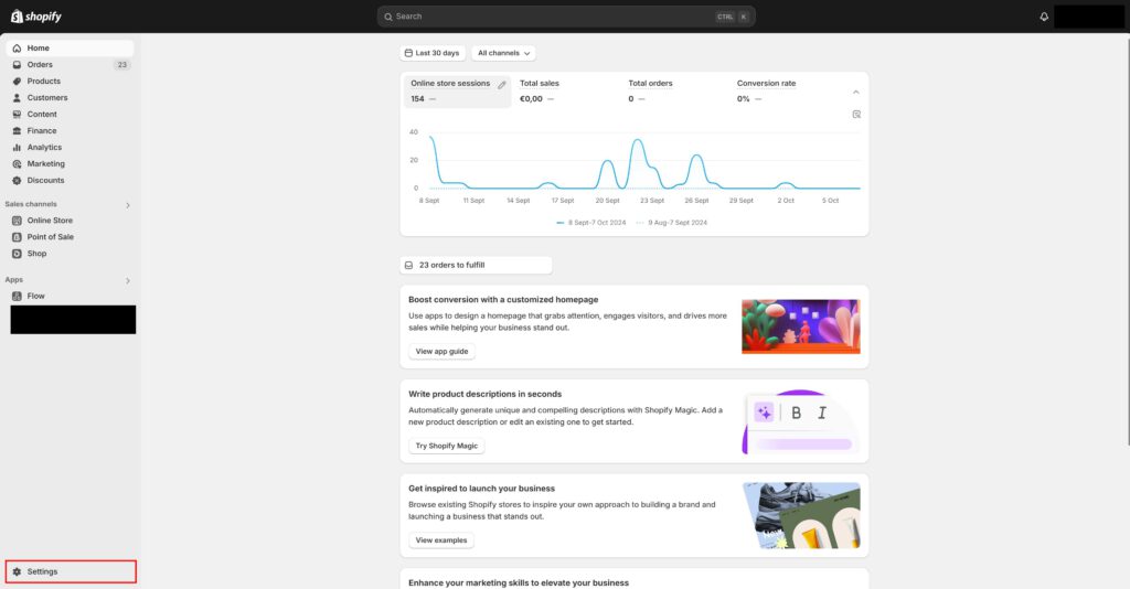 shopify-settings