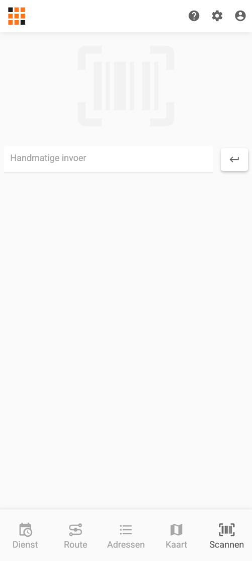 Scannen vanuit het hoofdmenu